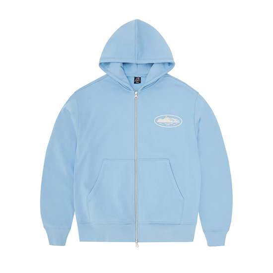 Pull Zippé Corteiz Island Bleu